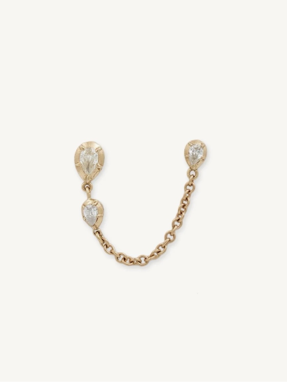 Jacquie Aiche 3 Graduated Teardrop Sophia Diamond Chain Double Stud